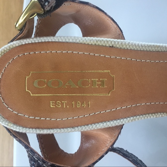 Auth. Coach Platform Sandals sz 7.5 B - Picture 8 of 8